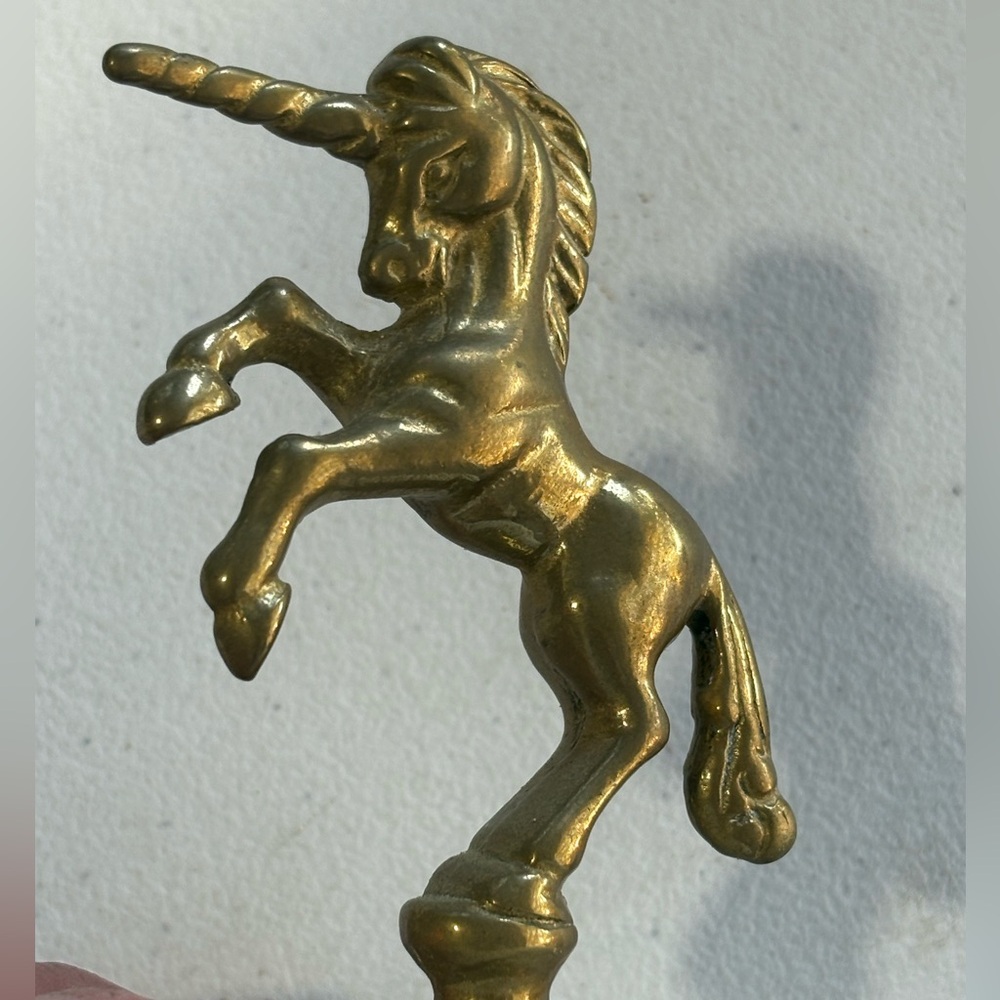 Vintage Brass Unicorn Figurine